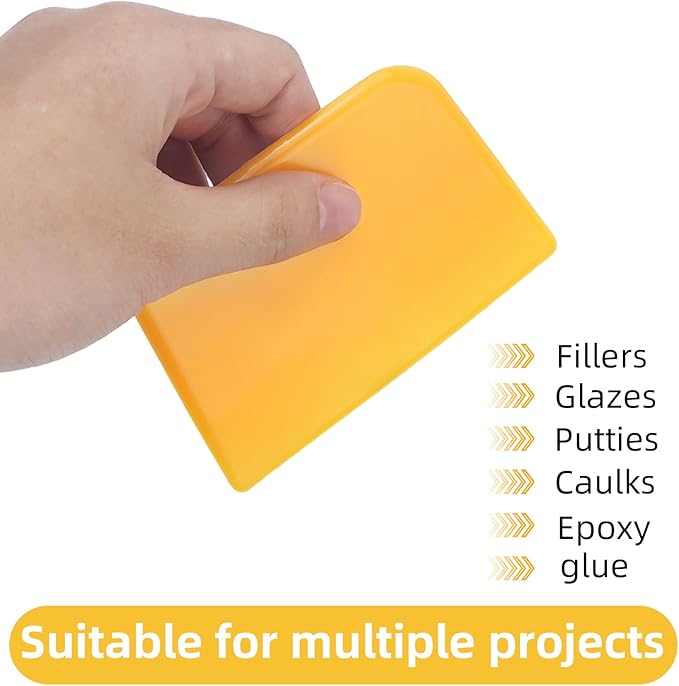 6-Pack Body Filler Spreaders,4/5/6 Inch Plastic Spreader Tool,Reusable Auto Body Repair Kit for Automotive Body Fillers Putties Glazes & Caulks