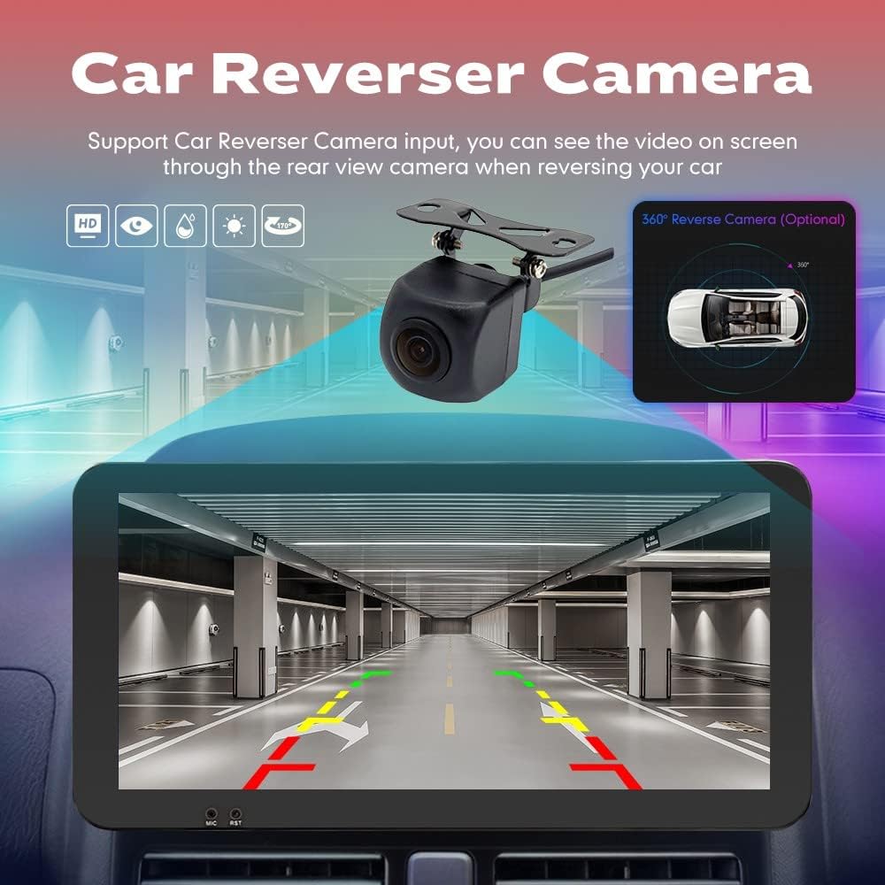 Kunfine Car CarPlay Android Auto Navigation Stereo GPS Radio Reverse Camera Display 10.33" QLED Touchscreen Headunit Tablet Pad Media Player For Peugeot 301 13-22 if Applicable Octa Core 2G+32G Silver