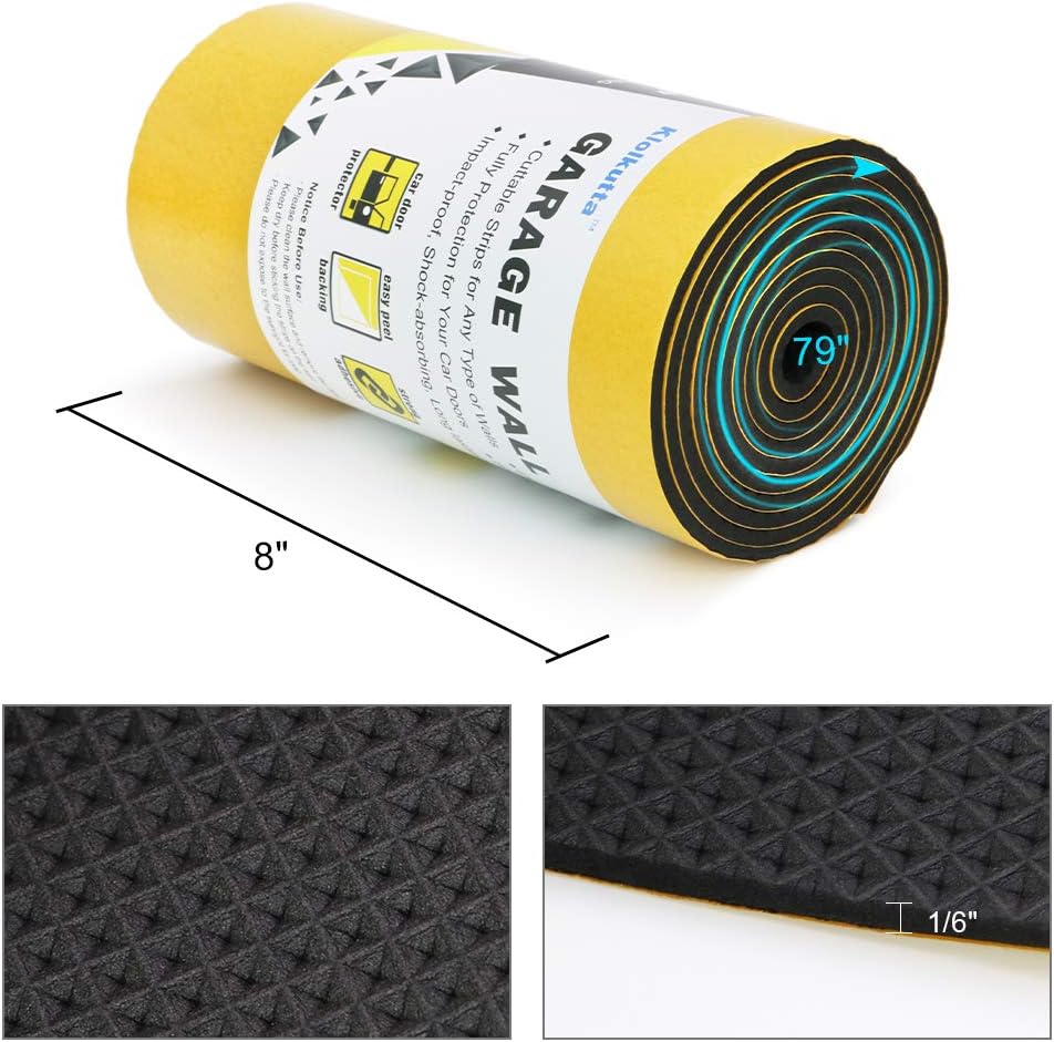 Car Door Protector Bump Body Guard,2 Pack 79"x 8"x 1/6" Foam Garage Wall Protector Waterproof Foam Protector Protecting Your Car Doors