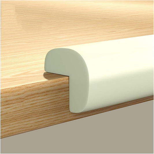 XPLKQXE Sharp Edge Safety Corner Edge Foam Padding, Edge Guards Bumpers Adhesive, Edge Corner Protector Guards for Table Edges & Sharp Corners(White-A,3pcs)