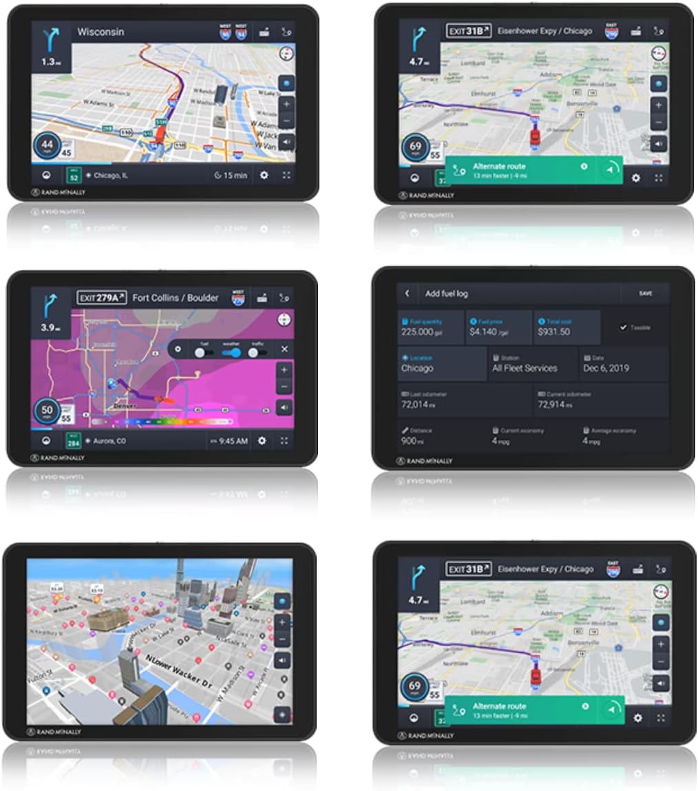 Rand McNally TND Tablet 85 8-inch GPS Truck Navigator with Built-in Dash Cam, Easy-to-Read Display and Custom Truck Routing (Renewed)