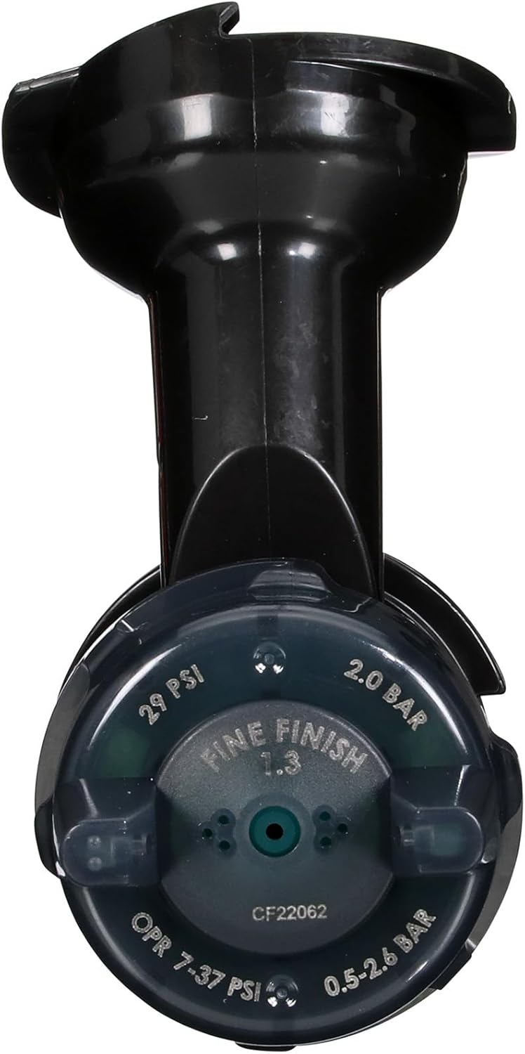 3M Performance Gravity Fine Finish (Compliant) Atomizing Head 26913, Green, 1.3, Pack of 5, for Automotive Paint Application, High Viscosity, Clear Coat, Primer Spraying