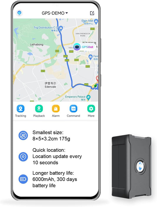 GPS Tracker for Vehicles, 6000Mah Battery Life Up to 90 Days, Waterproof, Magnetic 4G LTE, Unlimited Range, Subscription Required, Multiple Alarms, Hidden Tracker