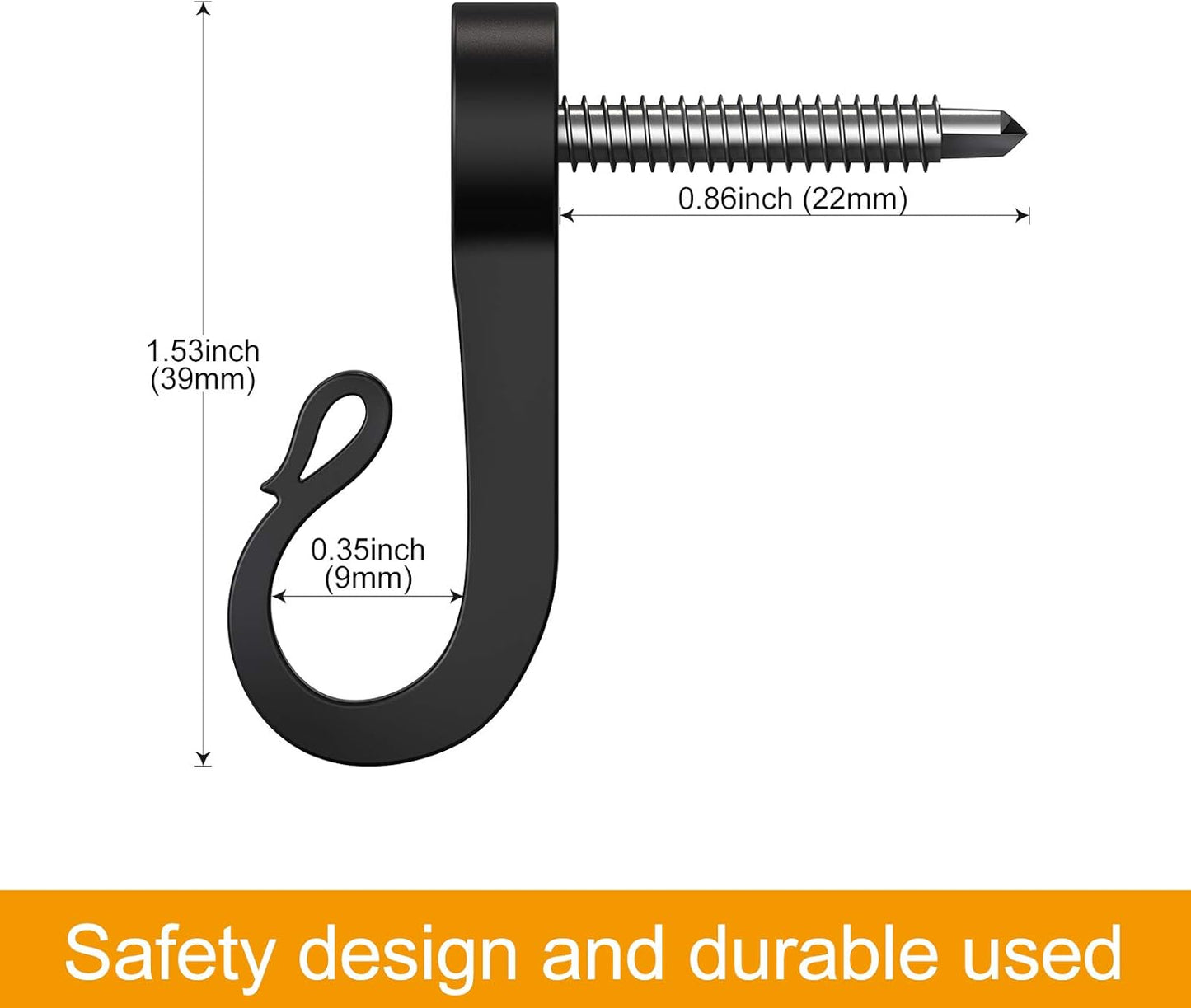 14-Pack Q-Hanger Hooks: Indoor & Outdoor Christmas Lights Hanger with Screw for Garage, New Year Party Hooks for Outdoor String Lights