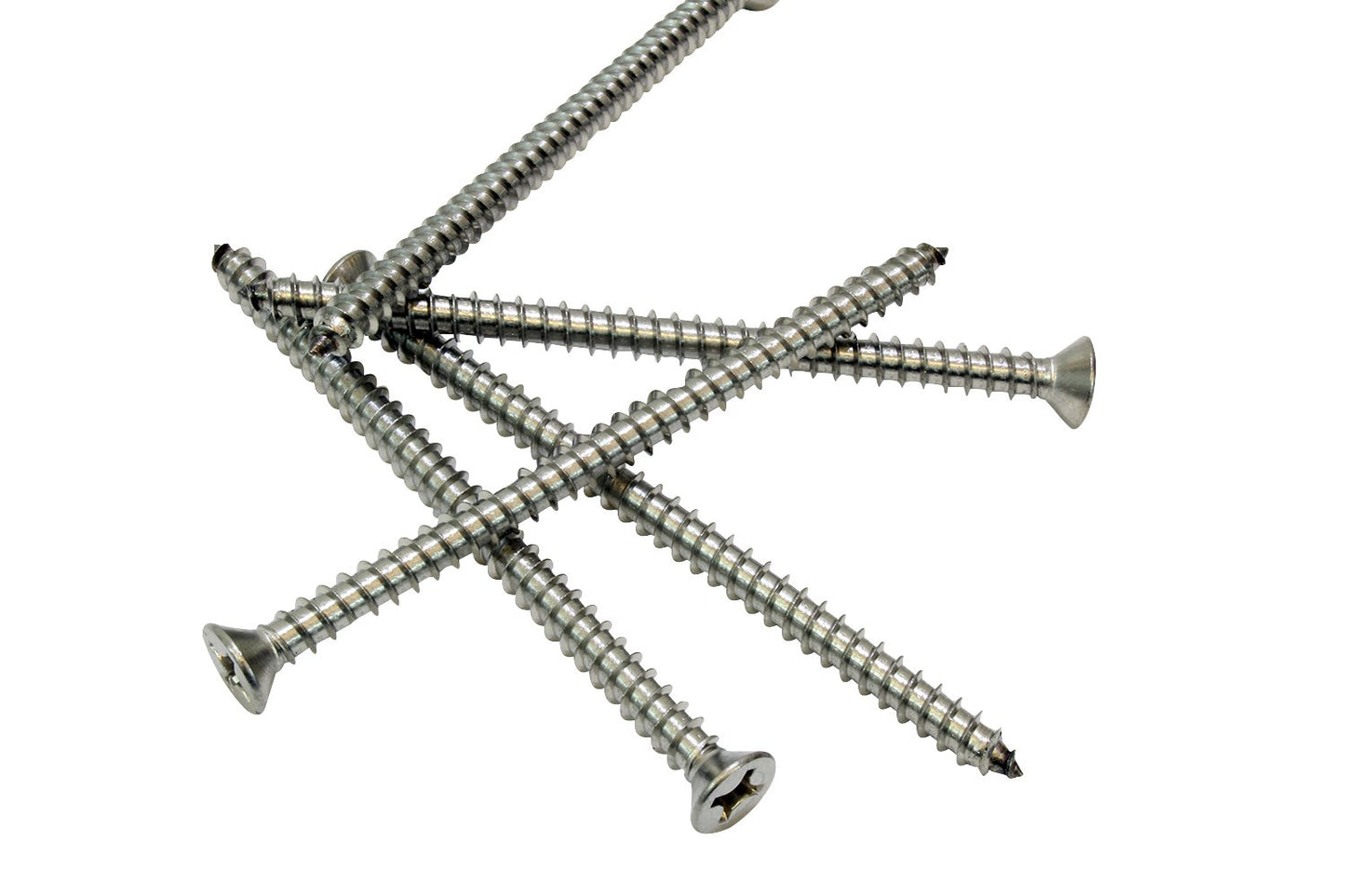 Bolt Dropper #12 X 2'' Stainless Steel Flat Head Phillips Wood Screw, (25 pc), 18-8 (304) Stainless Steel Sheet Metal Screws - Type A Point, Plain Finish