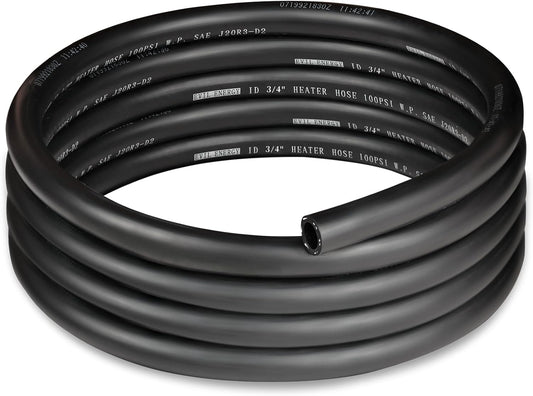 EVIL ENERGY 3/4" Heater Hose Coolant Radiator Straight 100PSI SAE 20R3 10FT Black