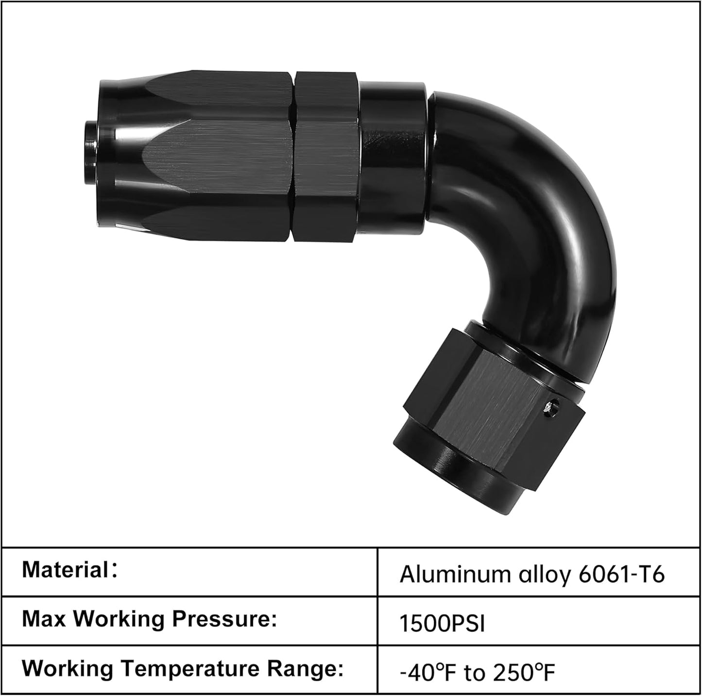 EVIL ENERGY 8AN 120 Degree One Piece Full Flow Hose End Fitting Swivel For CPE Braided Hose