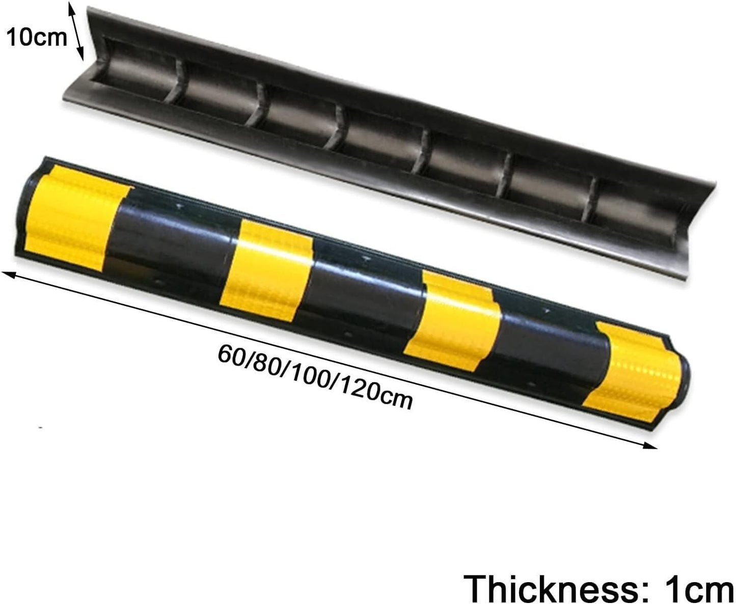 Workshop Rubber Protector, Reflective Floor Garage Edge Corner Guard, 1cm Thick