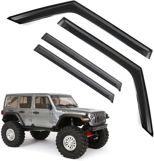 Rain Guards for Jeep Wrangler JK 2007-2018, in-Channel Side Window Deflectors for Jeep Wrangler, Window Visors for Jeep Cars, for Jeep Car Accessories, 4 pcs
