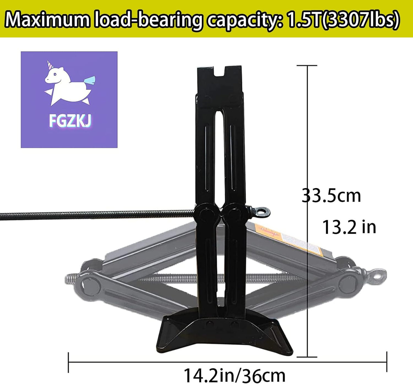 Scissor Jack for Car,Car Jack Kit - Tire Jack with Energy-Saving Ratchet Handle,Can Support a Maximum Weight of 1.5T (3307lb),Portable, Suitable for Small Cars and SUV (Saving Handle-1.5 tons)