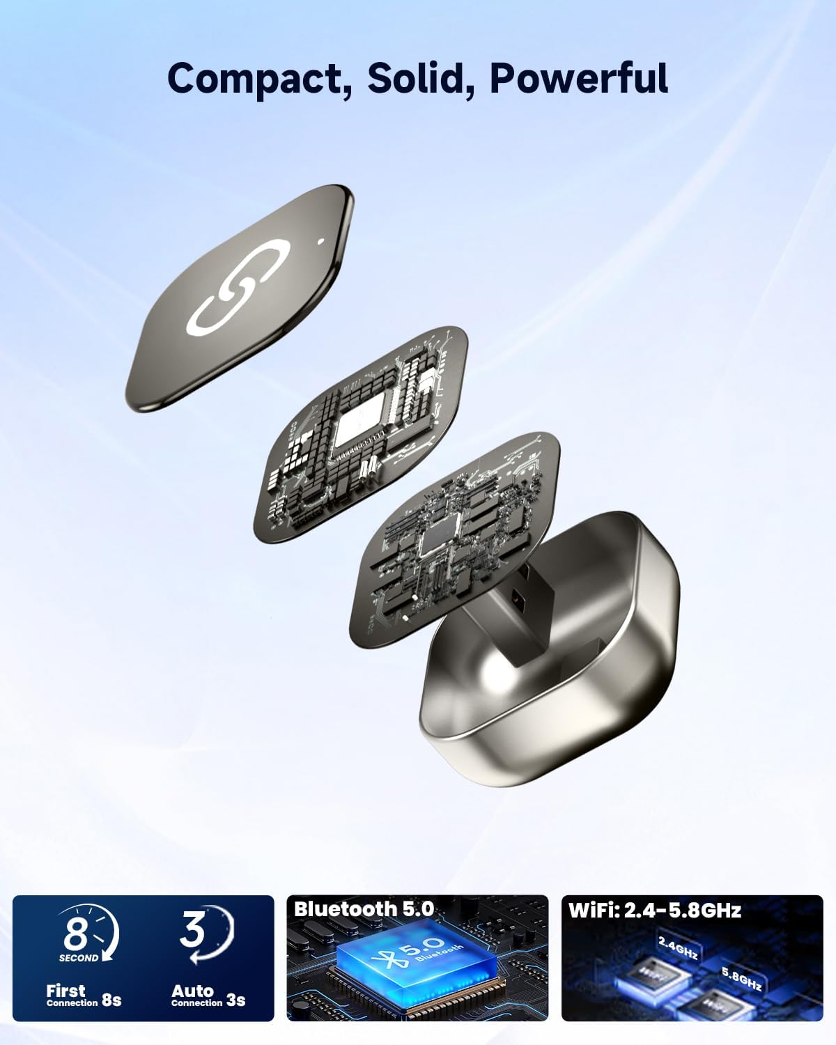 Wireless CarPlay Adapter – 2025 Upgraded Mini Design, Fast Pairing, Stable Connection, USB & Type-C Extension Cable Included, Compatible with iOS 10+