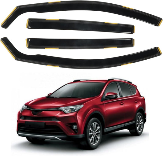 4 PCS in-Channel Window Rain Guards Fit for 2013-2018 Toyota RAV4, Smoke Tinted Vent Window Visors, Side Window Deflectors, Sun Visors Vent Shade, 2013 2014 2015 2016 2017 2018