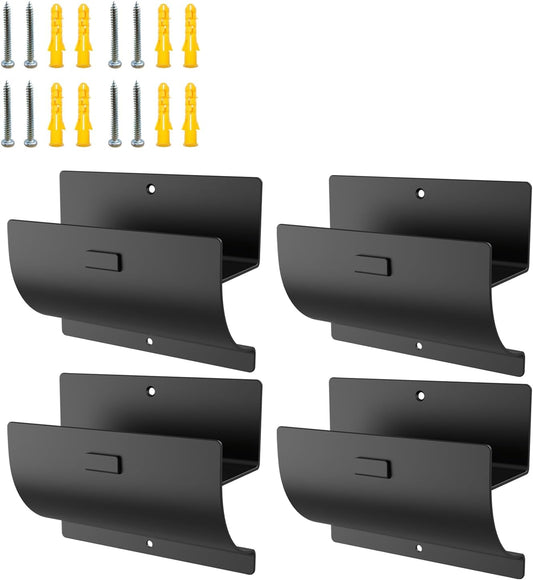 Heavy-Duty Ladder Hanger-Wall Mount Ladder Hook-Garage Wall Wheelbarrow Hangers-4 Pack