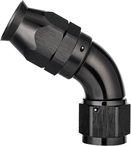 EVIL ENERGY 6AN 60 Degree PTFE One Piece Full Flow End Hose Fitting Aluminum Black