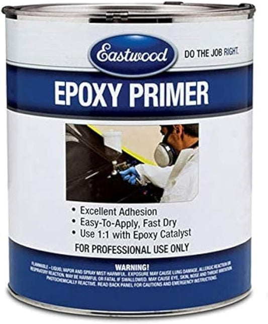 Eastwood Gray Epoxy Primer and Sealer Quart 1:1 | Epoxy Primer Sealant for Steel Fibreglass Aluminium | Automotive Car Body Filler for Car Restoration | Rust Proofing Underseal for Anti Corrosion