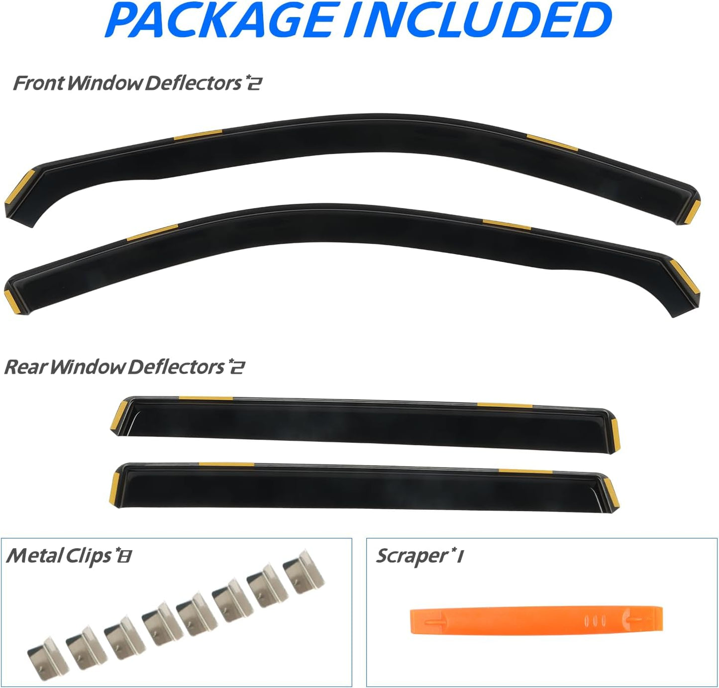 4 PCS in-Channel Window Rain Guards for 2023 2024 2025 Honda CRV (CR-V), Sturdy Window Deflectors, Smoke Tinted Vent Window Visors, Vent Deflector Sun Visor Shade Shield