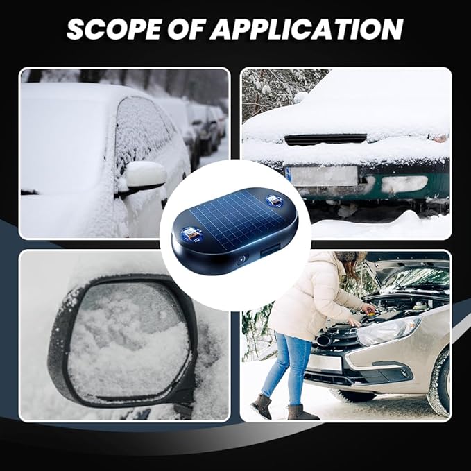 Anti-Freeze Electromagnetic Car Snow Removal Device, 2026 New Electromagnetic Interference Antifreeze Snow Removal Instrument, Automotive Electromagnetic Snow Removal Tool Car Defroster (2PCS)