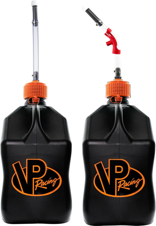 VP Racing Utility Container 5.5 Gallon - 2 Pack With 2 Deluxe Hoses and a Get Bent Hose Bender (V-Twin, 2 Pack)