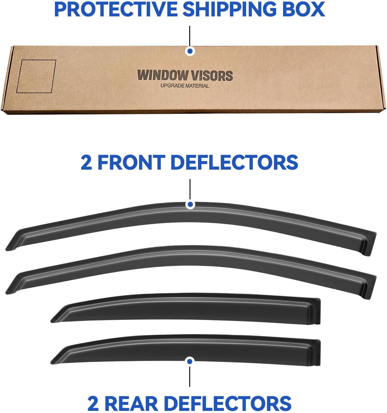 Window Visors Rain Guards for 2010-2015 Lexus RX350, Out-Channel Window Vent Wind Deflectors Visors Shades for 10-15 Lexus RX450h