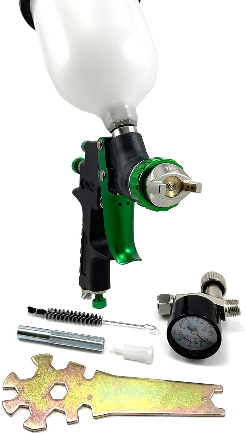 HVLP Gravity Feed Sprayer Paint with 1.4 mm/2.2mm Tips 600cc Cup, Automotive, Car Paint Gun Sprayer, Paint Gun for House Painting, Car, Furniture DP-W-99V