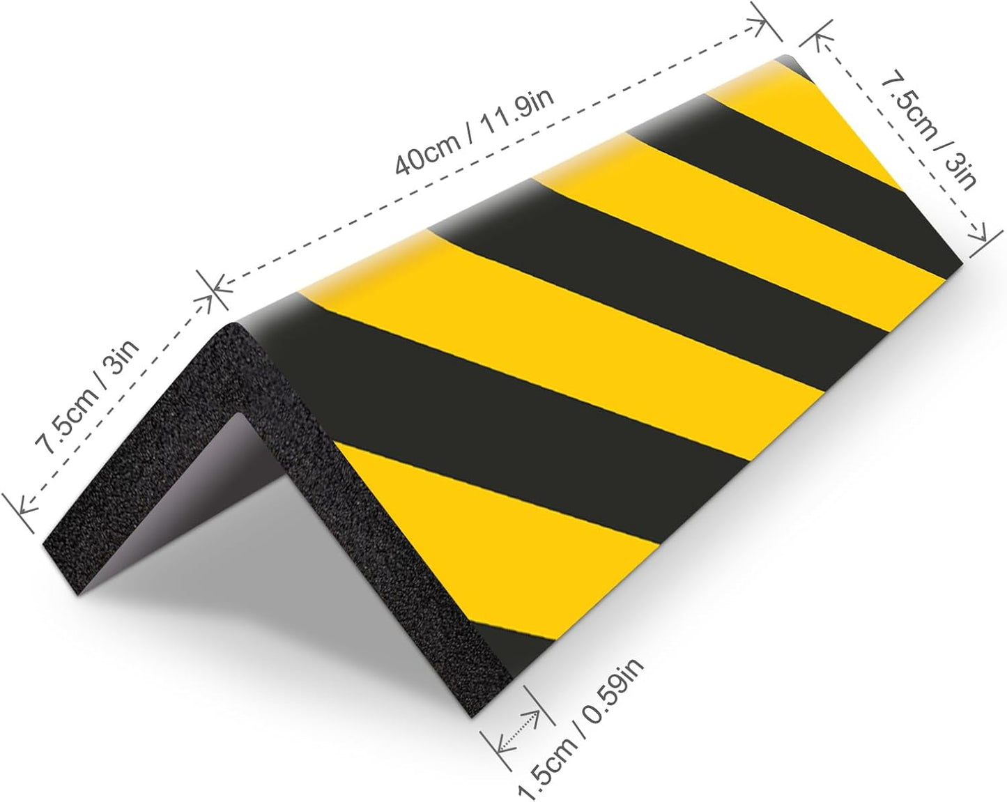 2pcs Garage Wall Guards Wall Protector Cover Yellow and Black Foam Wall Corner Guard for Parking Garages (Yellow+Black)