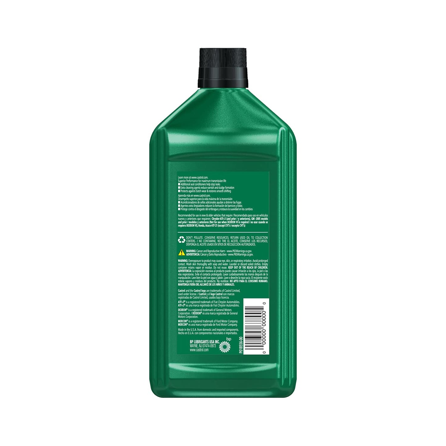 Castrol Transmax High Mileage Automatic Transmission Fluid, 1 Quart (Pack of 6)