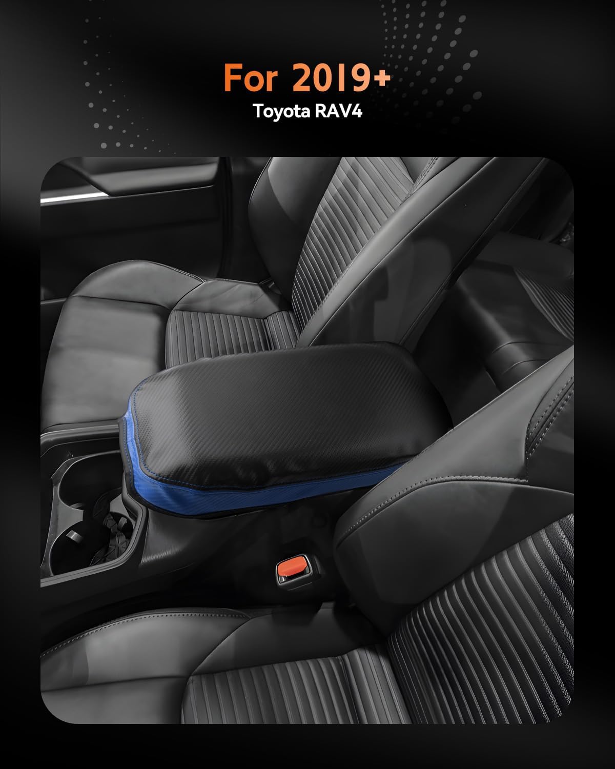 CDEFG for Toyota RAV4 2019-2025 Center Console Cover Armrest Box Cover for RAV4 (LE, XLE, XLE Premium, Limited) 2020 2021 2022 2023 2024 2025 Accessories Arm Rest Protector