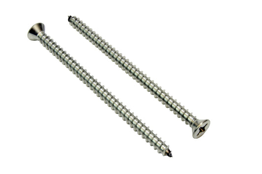 Bolt Dropper #12 X 2'' Stainless Steel Flat Head Phillips Wood Screw, (25 pc), 18-8 (304) Stainless Steel Sheet Metal Screws - Type A Point, Plain Finish