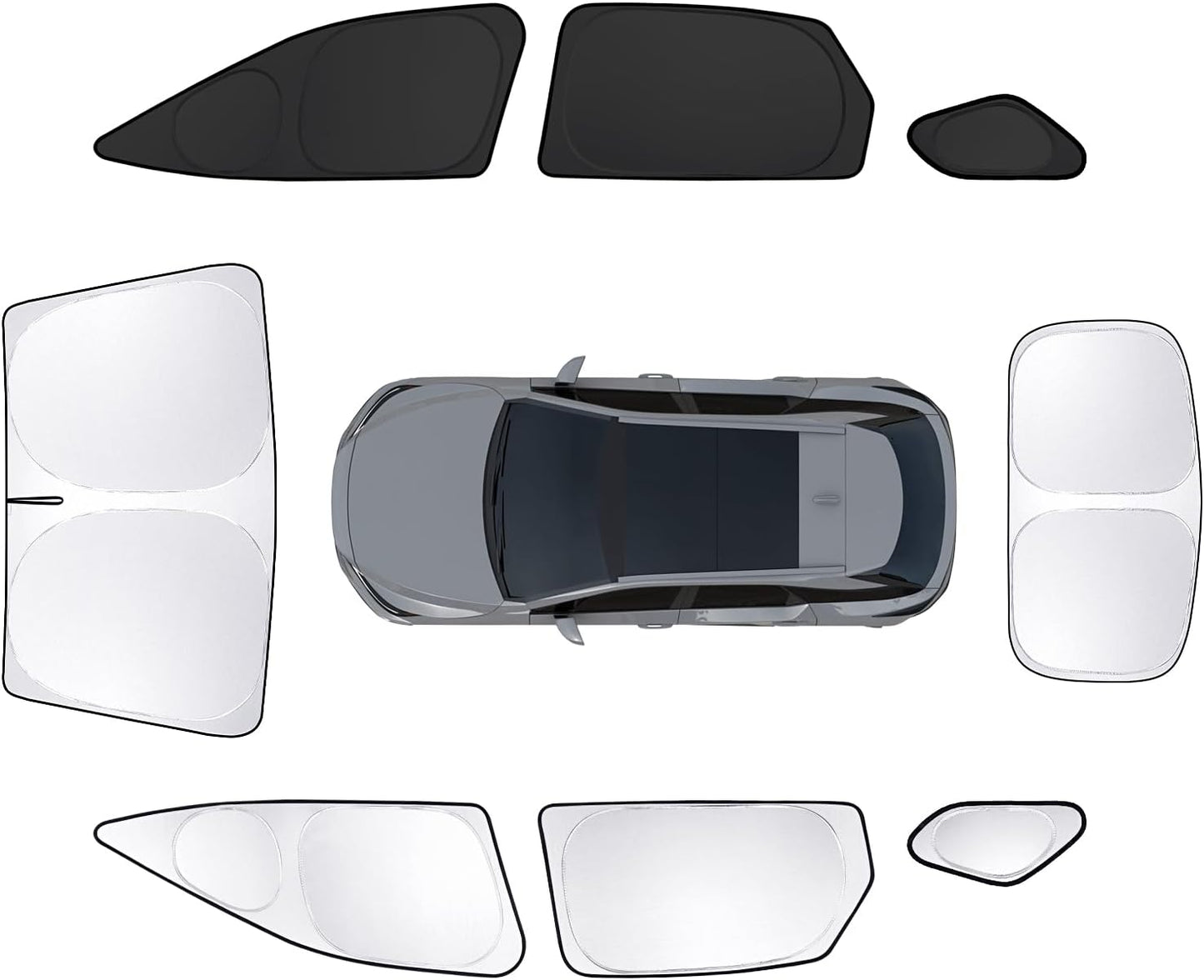 8pcs Car Window Shades for Lexus RX2023-Present Accessories,Windshield Side Rear Full Sunshade,Sun Visor UV Blocking, Privacy Protection and Blackout for Camping Outdoor