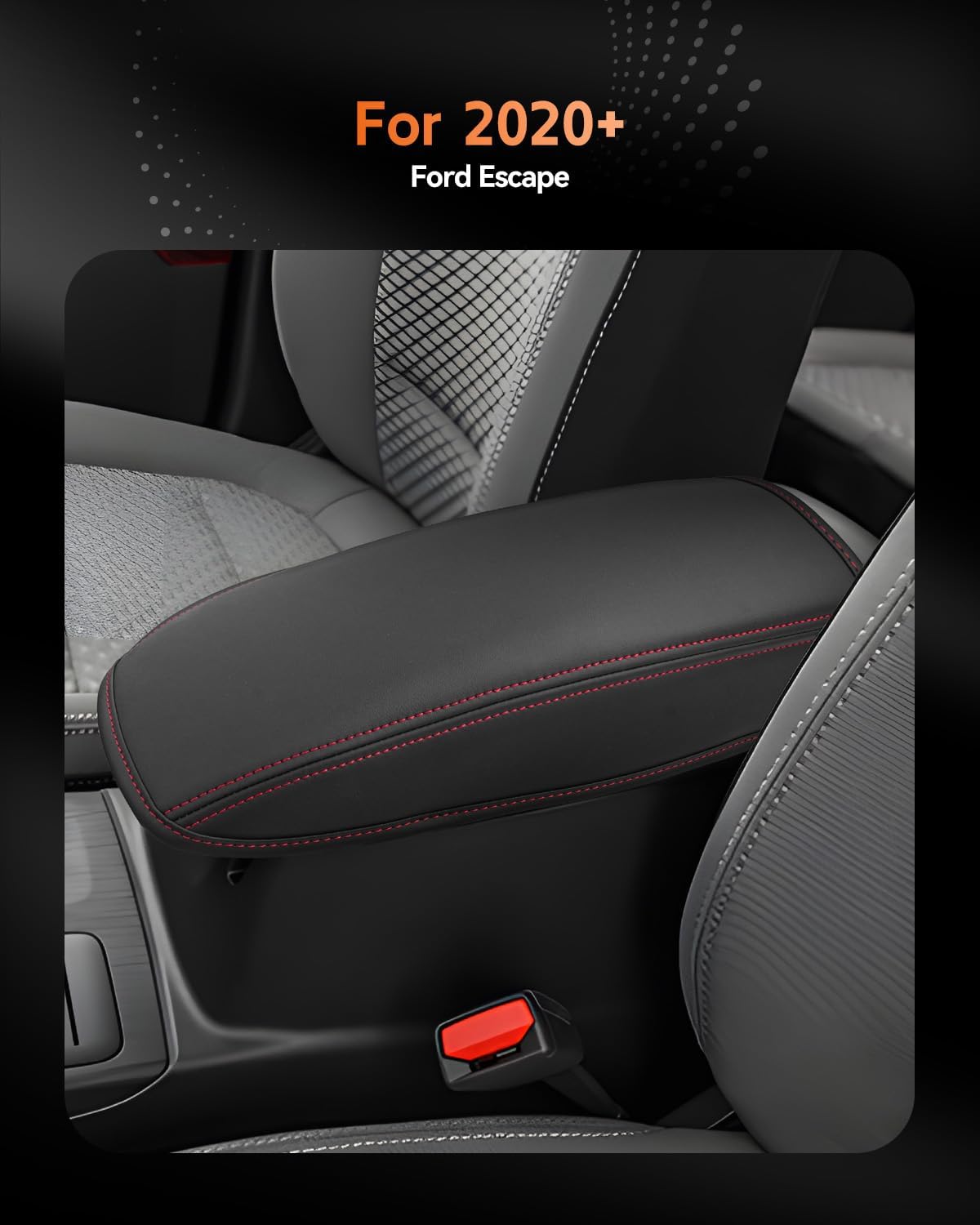 CDEFG for Ford Escape 2020-2025 Center Console Cover Armrest Box Cover for Escape 2020 2021 2022 2023 2024 2025 Accessories Console Arm Rest Protector