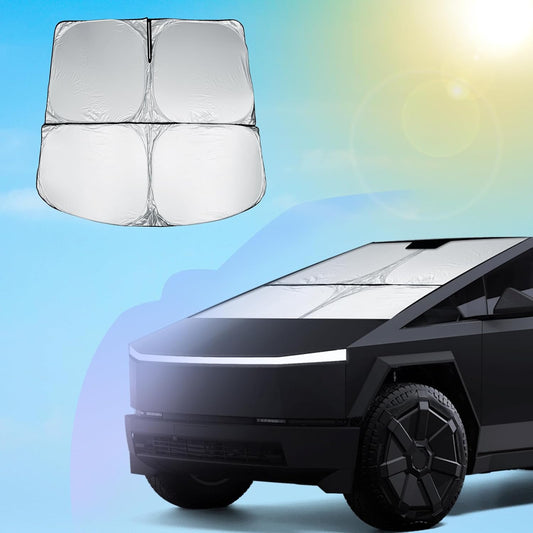 SXCY for 2024 2025 Tesla Cybertruck Windshield Sunshade for Tesla Cybertruck 2024 2025 Accessories 2025 Cybertruck Sunshade Foldable Sun Shield 2025 Cybertruck Sun Shade Sun Protector Block UV Rays