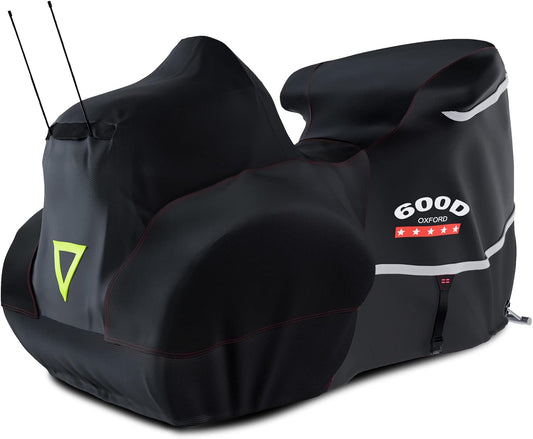 Rosefray Trike Cover,Motorcycle Cover Heavy Duty 600D Waterproof for Trike Models, Tri Glide, and CVO Version, Trike Goldwing, Chidftain, Challenger, Elite Storage, Black