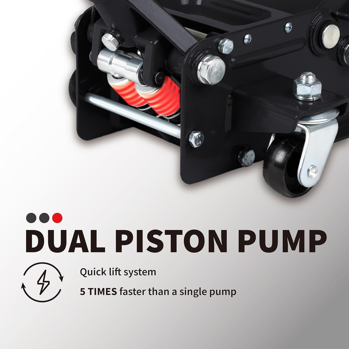 3-Ton (6600lbs) Low Profile Hydraulic Heavy-Duty Steel Floor Jack with Dual Pistons Quick Lift Pump, Home and Workshop Car Maintenance for Various Vehicles (Random Color, 3 Ton Low Profile)