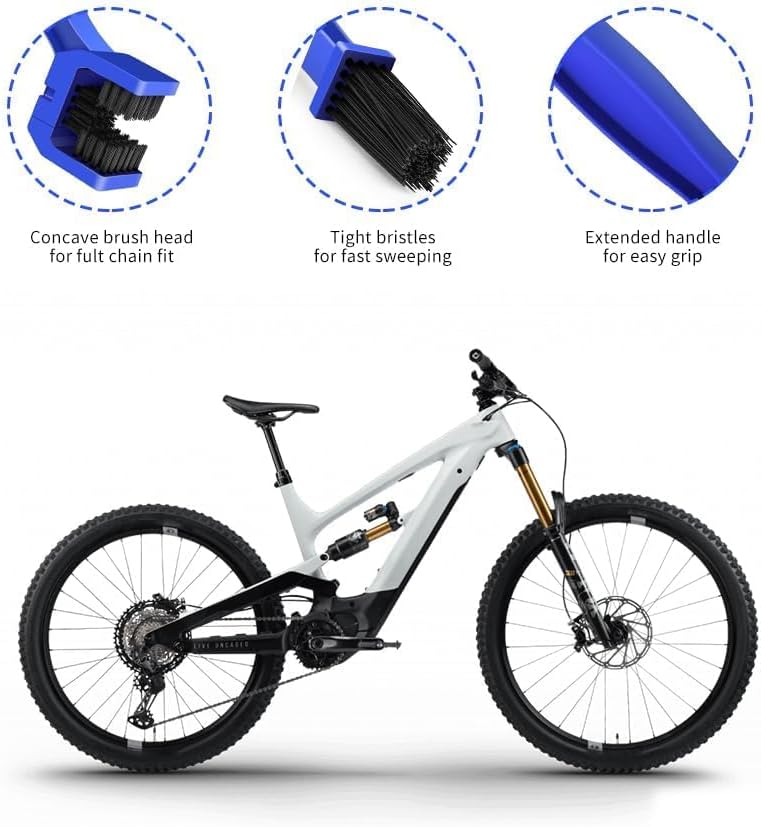 Bicycle Chain Cleaning Tool Brush Motorcycle Chain Brush，MotorcycleBicycle Chain Cleaner and Gear Cleaning Tool - Bike Maintenance Cleaning Brush for Chain and Gear Kit