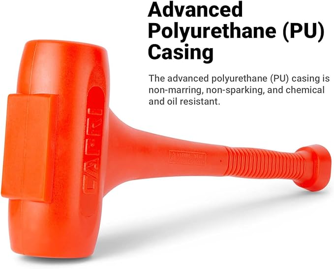 Capri Tools CP10100 C100 Dead Blow Hammer, 20", Orange, 6 lbs.
