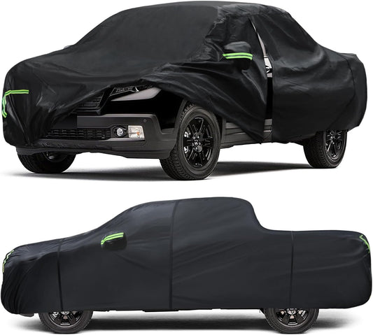 Car Cover Custom Fit for Honda Ridgeline 2006-2024,6 Layers Truck Cover Waterproof All Weather for Automobiles,Outdoor Full Exterior Cover,Rain, Sun, Wind Protection,Black