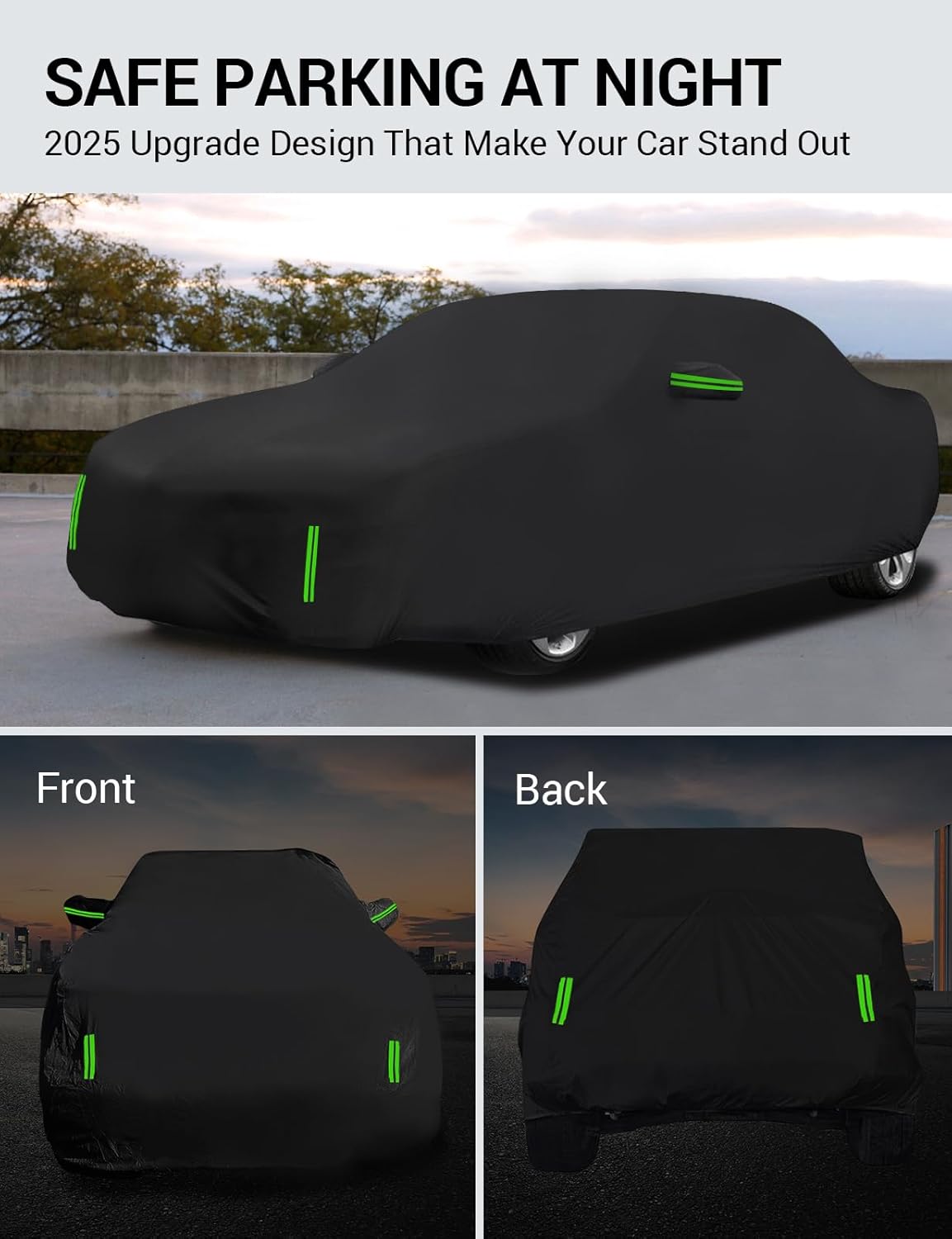 Proadsy 2025 Upgrade Car Cover Custom Fit for 2017-2025 Kia NIRO NIRO EV/Hybrid, Waterproof All Weather for Automobiles, Full Exterior Cover Rain Snow Sun Protector Indoor Outdoor Car Cover