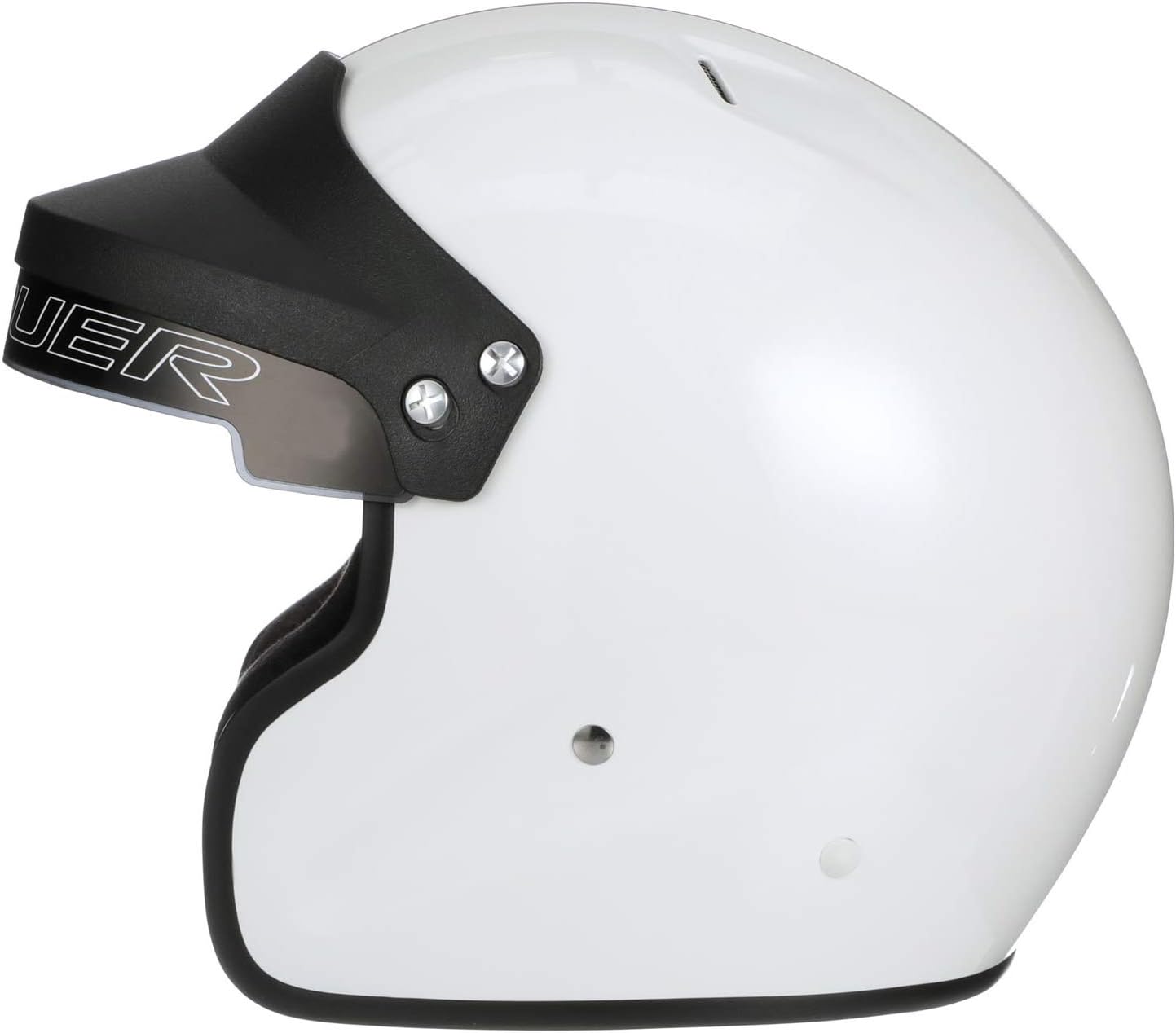 Conquer Snell SA2020 Approved Open Face Auto Racing Race Car Helmet - Adult | Men | Women | Youth - ( Black / White / Silver )