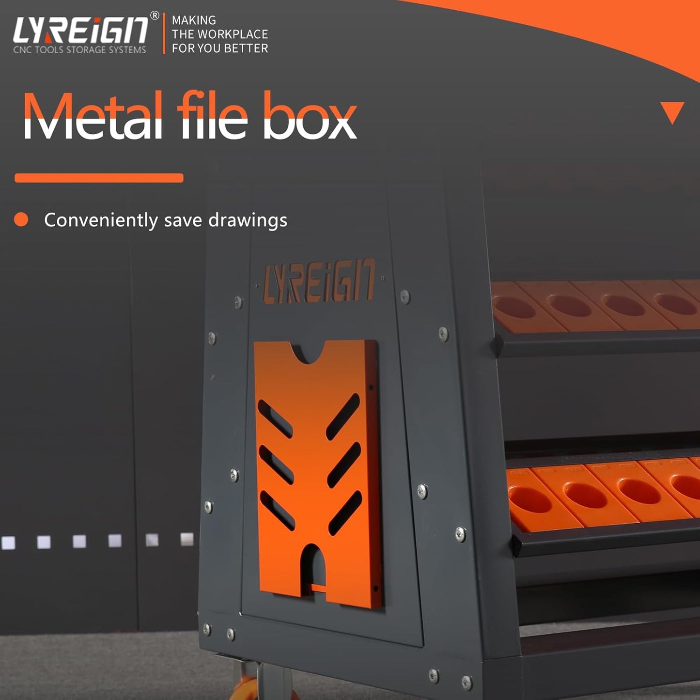 BT50 CNC Tool Holder Storage Cart, Industry Cutting Tool Keeper, Wheels Rolling Cart for CNC Machinists and Workers