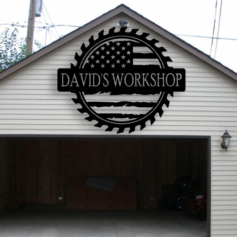 Personalized Papa's Workshop Metal Sign - Custom Dad's Garage Sign, Dad's Birthday Gift, Mechanic Wall Decor