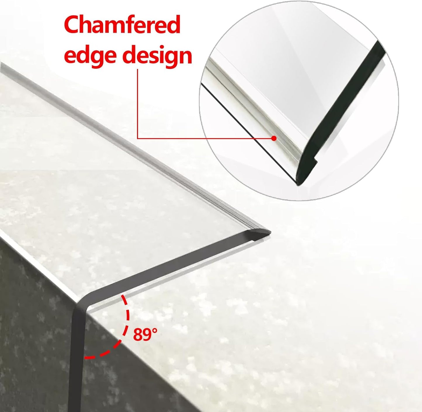 Wall Corner Protector - 2PCS, 39.4"x1.18" - Self Adhesive Clear Corner Protectors for Walls, Cabinet Doors, Edge Protector Trim; Easy to Install Corner Guards for Walls (100cm x 3cm)