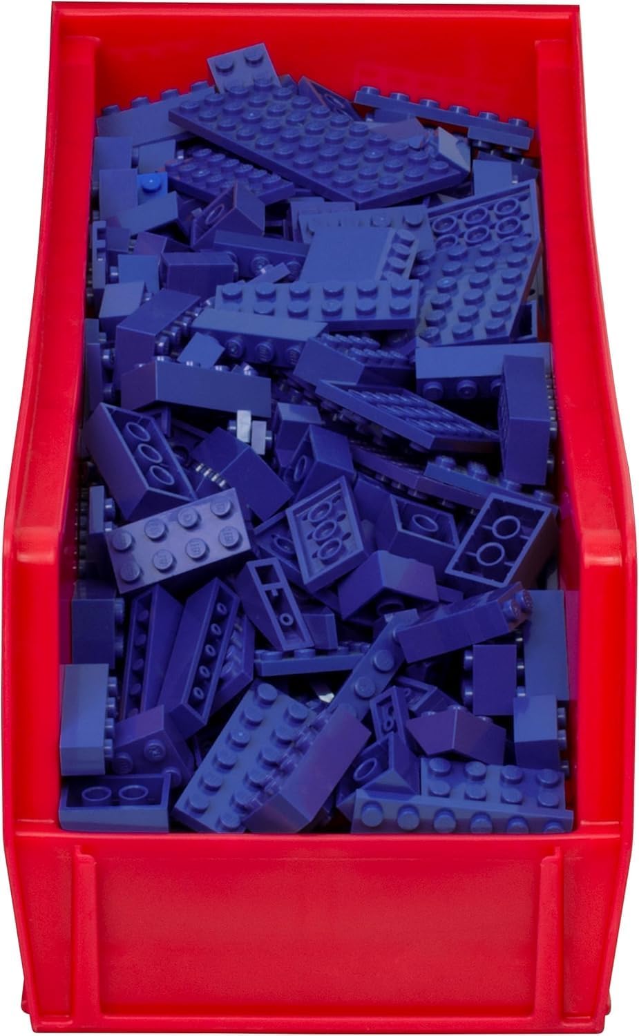 Akro-Mils 30234 AkroBins Plastic Storage Bins, Space-Saving Stackable Bins for Garage, Pantry, Craft Organization, 15-" x 5-" x 5-", Red, 12-Pack