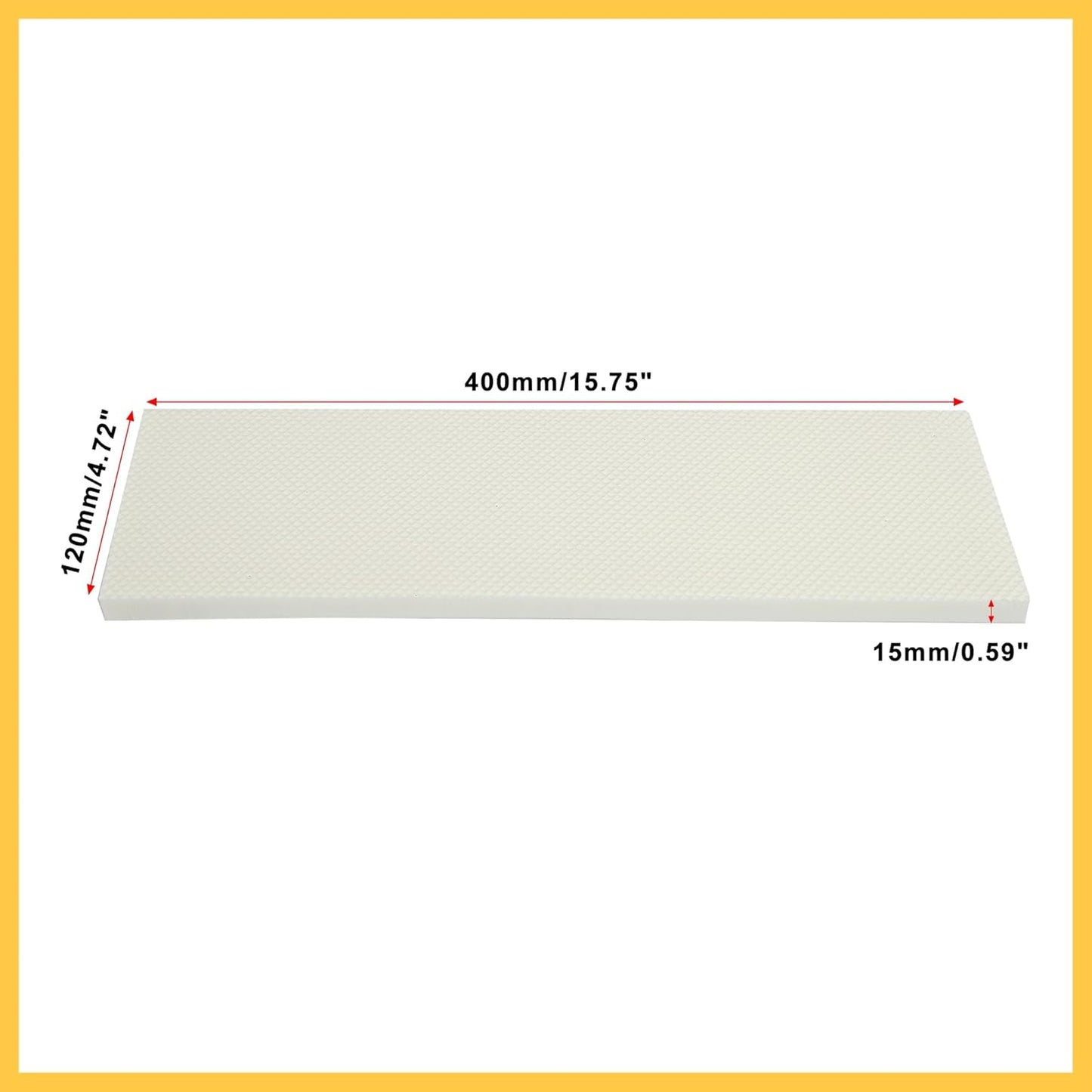 400x120x15mm Auto Garage Wall Guard Door Bumper Protector Anti Collision Water Resistance White Auto Replacement Parts