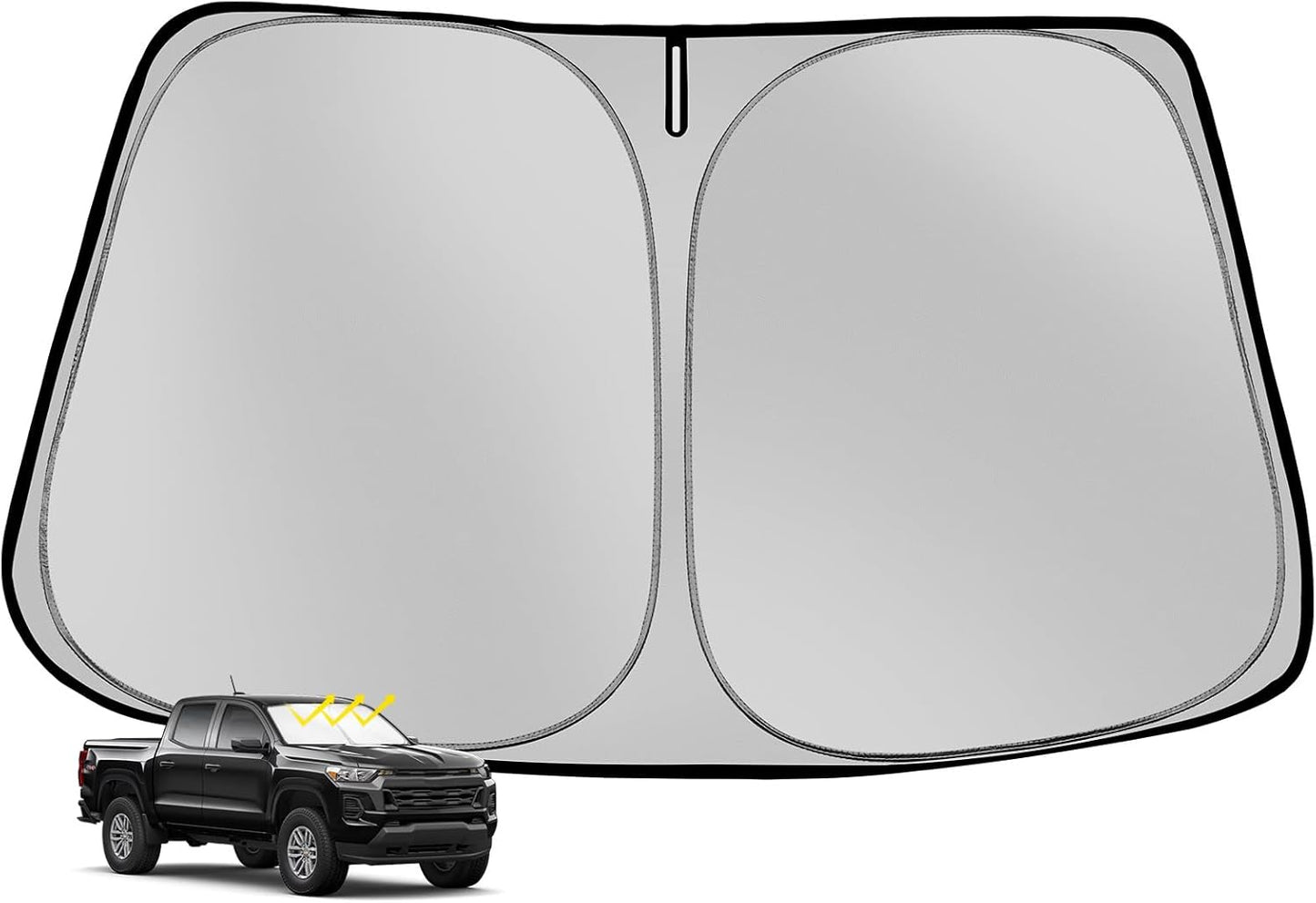 Windshield Sun Shade for 2023-2025 Che-vro-let/Chevy Colorado Foldable Sun Sunshade for Car Front Window Blocks UV Rays and Heat Automotive Interior Protector Custom Fit Accessories