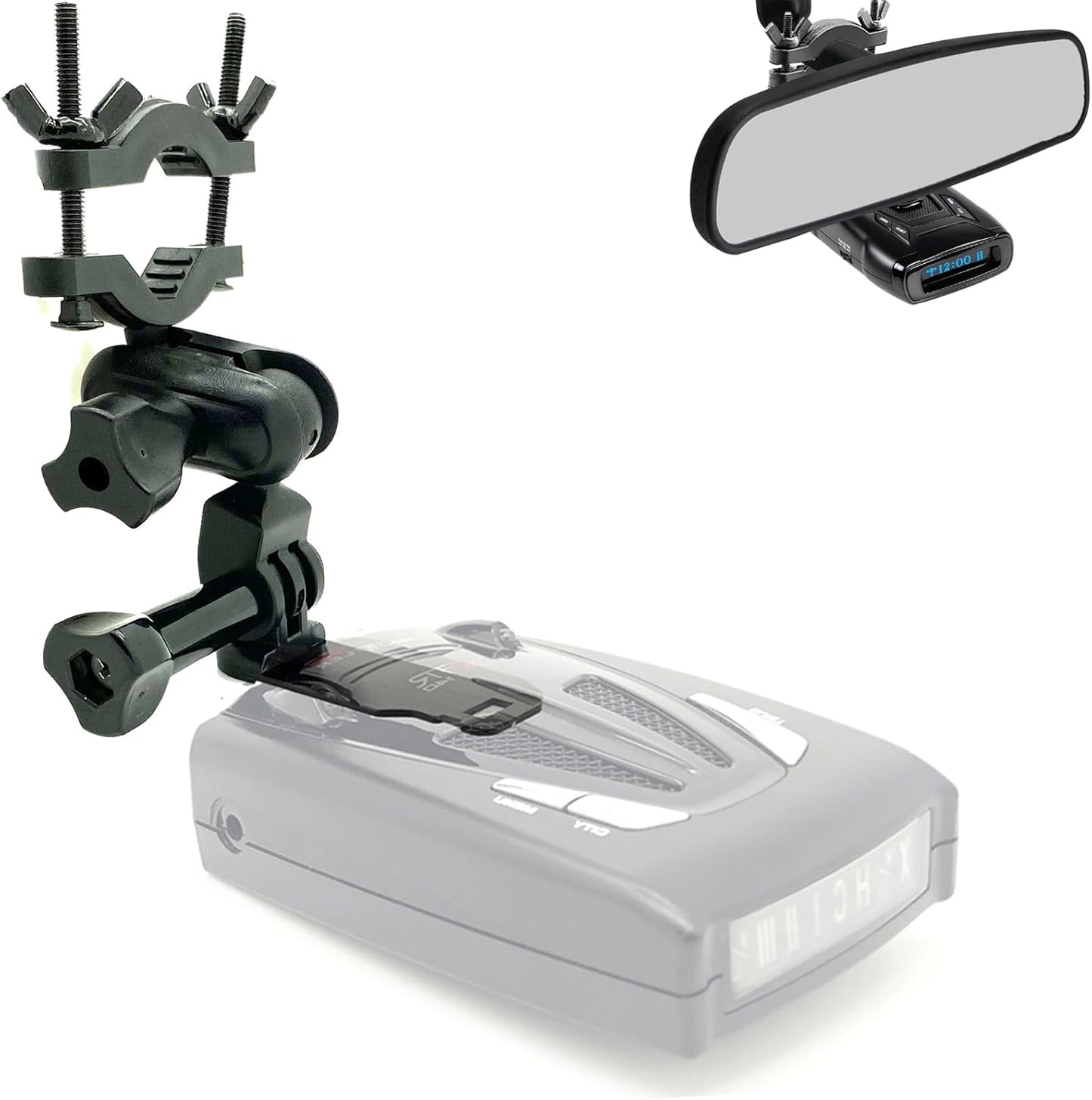 Radar Detector Rearview Mirror Stem Mount for for All Whistler Radar Detector (CR DE SL SRT XT XTR LRD Z & More)