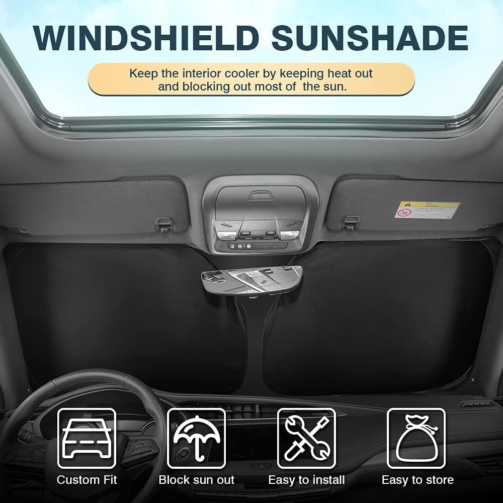 Cartist Windshield Sun Shade Fits for Kia Sorento 2021-2024 2025 2026 Accessories Foldable Car Front Window Sunshade Sun Visor Protector Reflective Cover Block UV Rays & Sun Heat