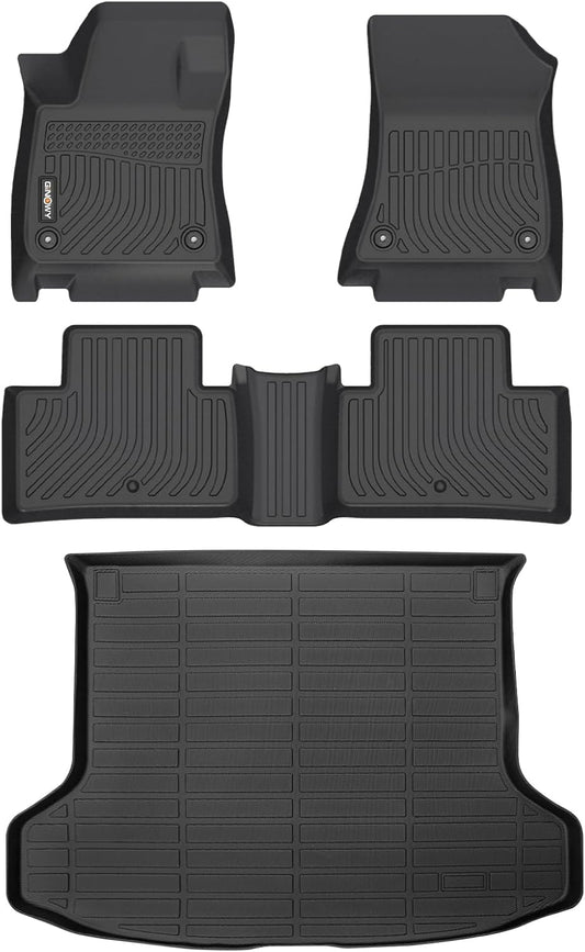 GINOWY-Floor Mats & Cargo Liner for Infiniti QX50 2019-2025 & 2022-2025 Infinit QX55, All Weather Car Floor Mat Rubber Liners Cargo Trunk Mat for Infiniti QX50 Accessories