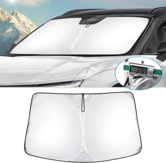 T TGBROS Windshield Sun Shade for Chevrolet Blazer EV 2024 2025 Accessories Foldable Sun Shield Front Window Sunshade Cover Sun Visor Cover Block Heat and Sun Protection