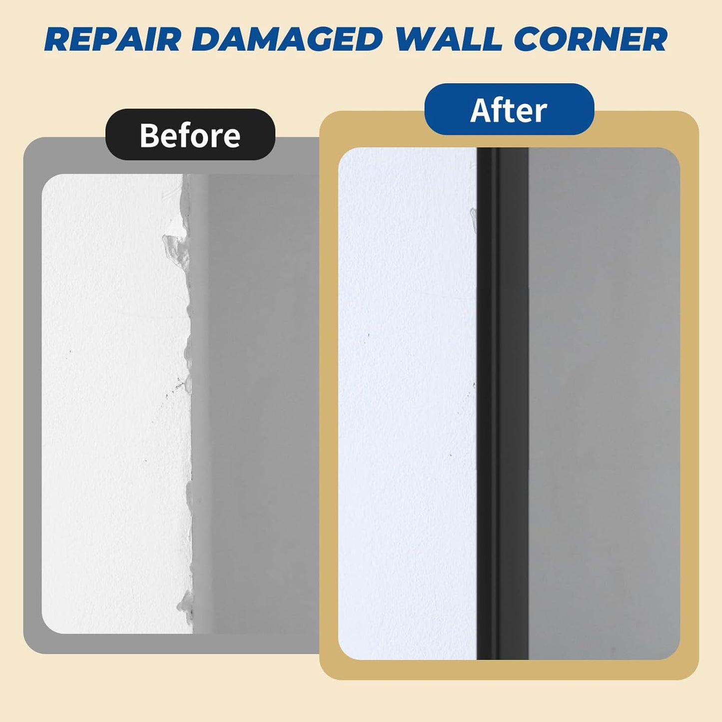 Wall Corner Edge Protector - 1x1x36 inch Baby Proofing Corner Guards, Self-Adhesive Furniture Edge Strips, for Home, Kindergarten, Office, 5 Pack (36" L x 2" W x 2" H, Gray, 5)