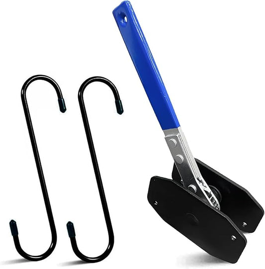 Brake Caliper Compression Tool, Brake Caliper Tool, Caliper Piston Compressor Tool with 2 Heavy-Duty Caliper Hooks, 5-in-1 Universal 360° Ratcheting System for Car Disc Brake Repair Blue (Blue)